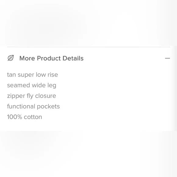 12th Tribe Sierra Beige Low Rise Wide Leg Jean - Picture 6 of 7